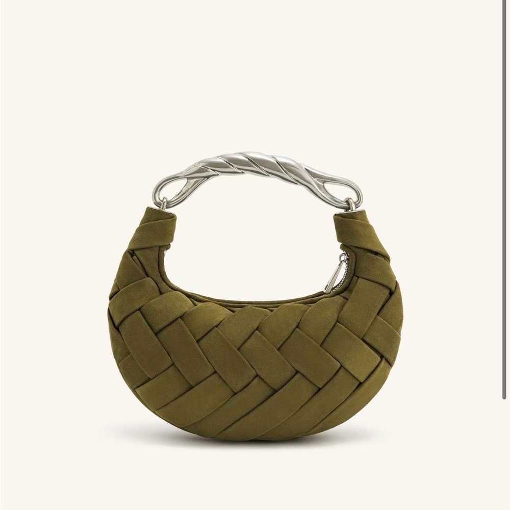JW PEI Olive Woven Crossbody Bag